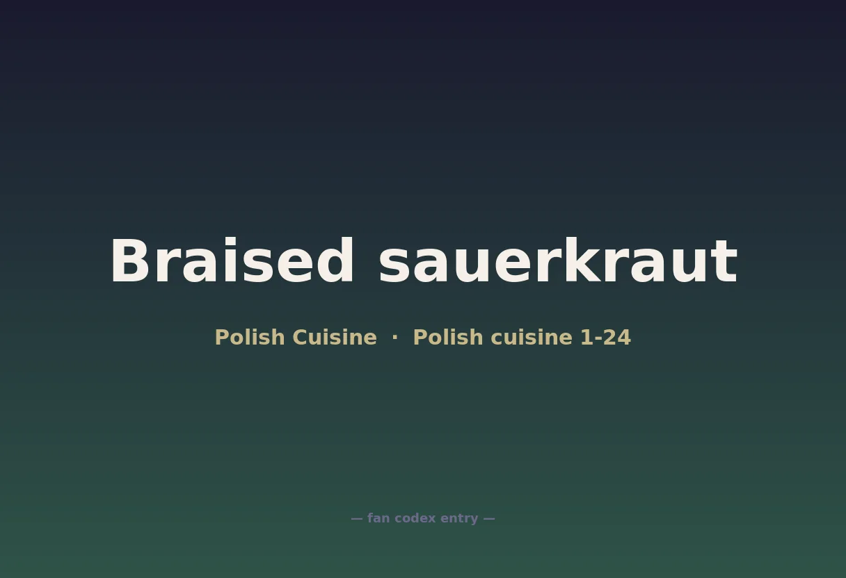 Braised sauerkraut